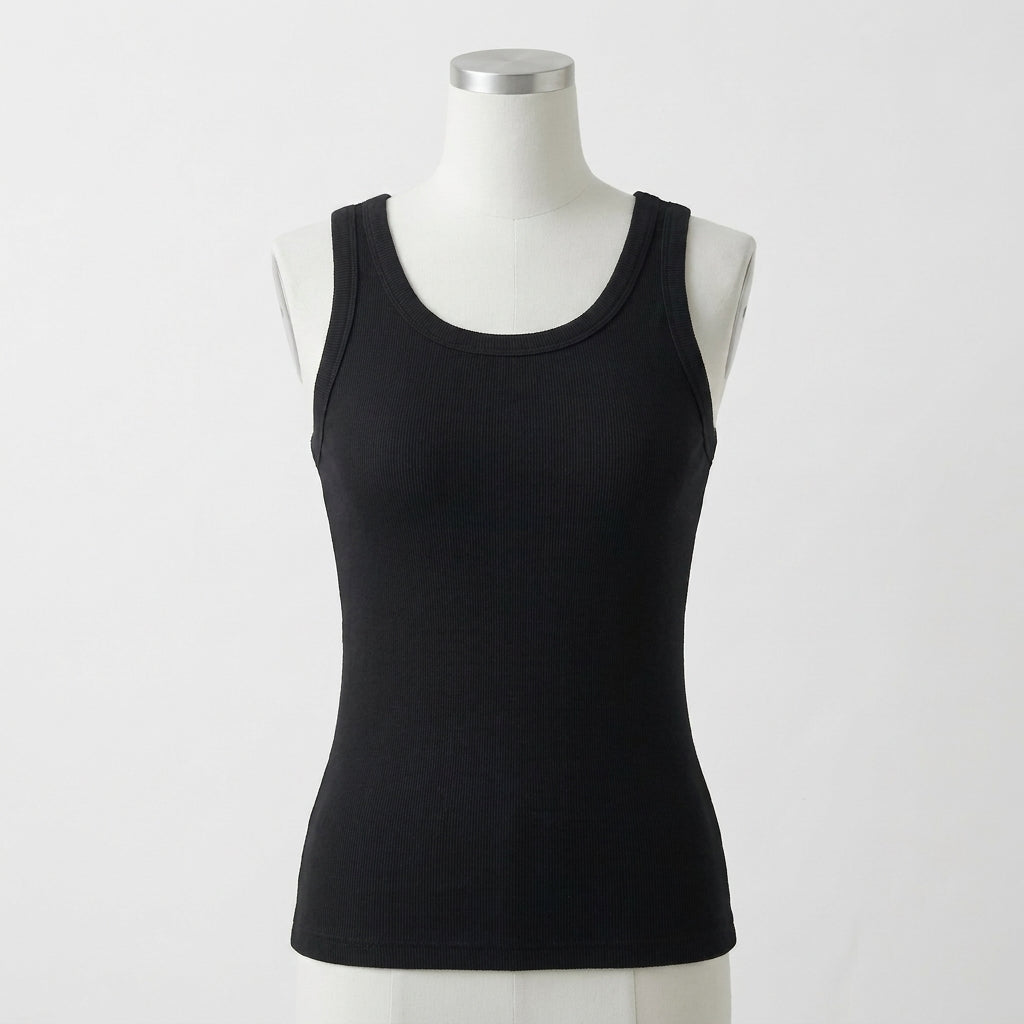 Lyn's Ribbed Cotton Built-in Bra Tank