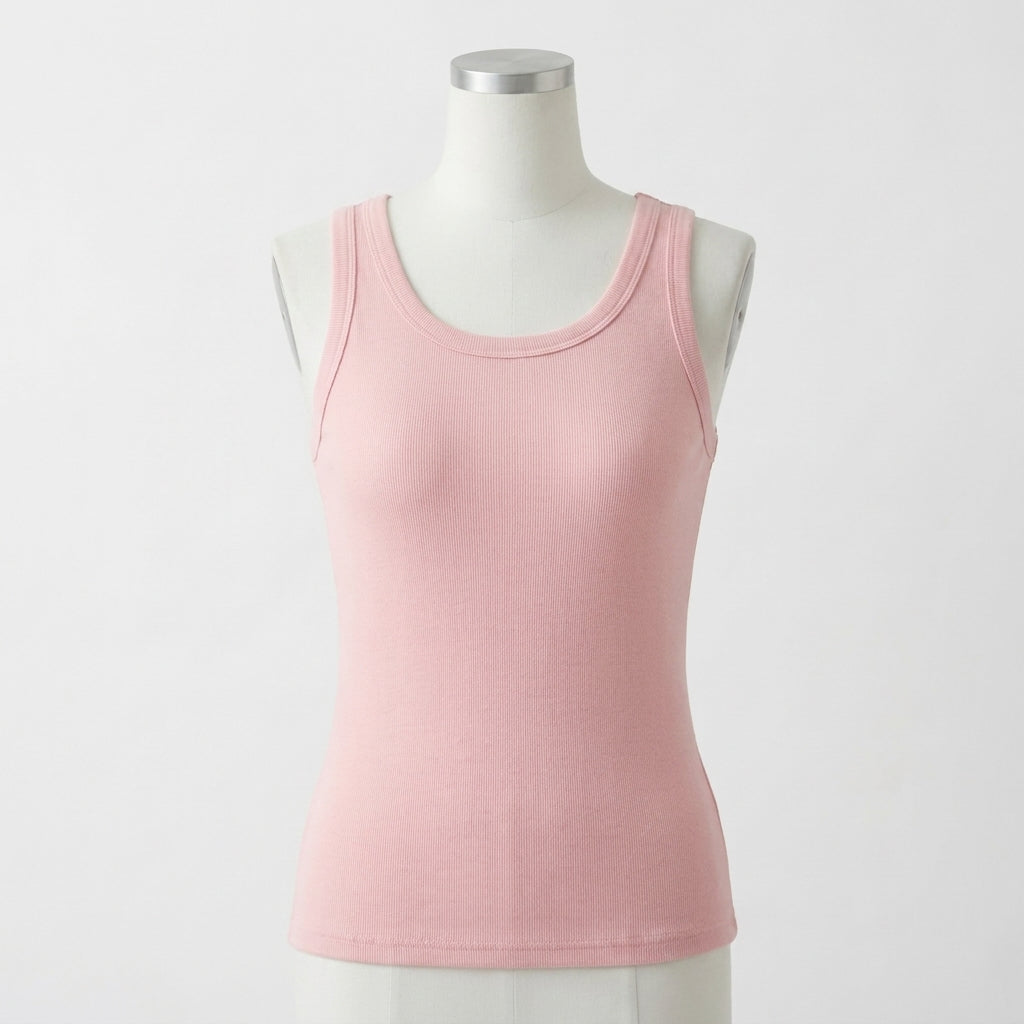 Lyn's Ribbed Cotton Built-in Bra Tank