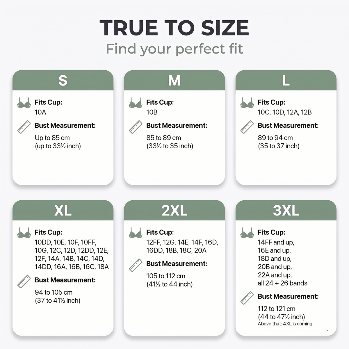Lyn's Tanks size chart